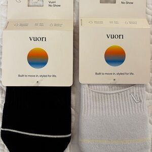 Vuori UNISEX Show Socks - Black and White with Yellow Accent